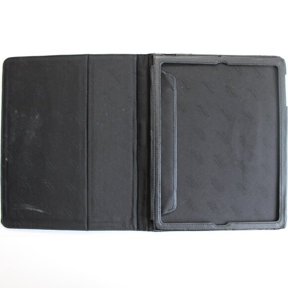 Coach Varick Navy Blue Nylon iPad Case Stand Sleeve Cover w/ Black Leather Trim - Picture 4 of 6